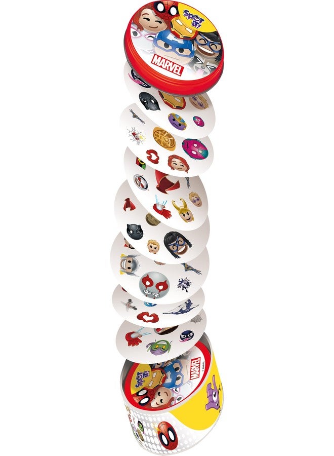 Asmodee Spot It! Marvel Emojis Card Game (2024 Refresh) - Eco-Sleeve Edition, 5-in-1 Visual Perception Game for Quick Reflexes and Family Fun, Ages 6+, 2-8 Players, 10 Minute Playtime - Image 2